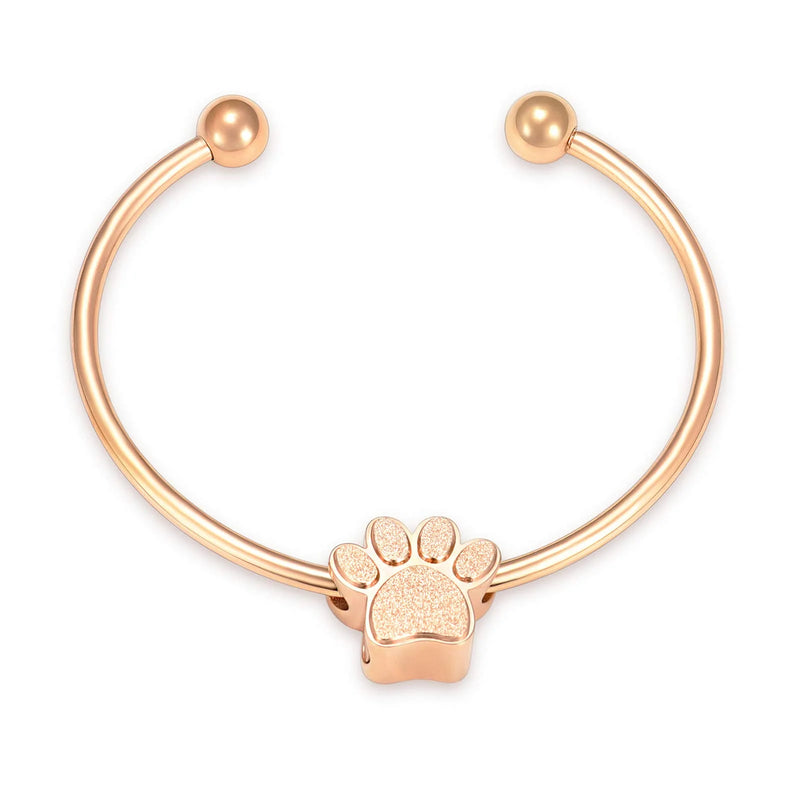 Pet Paw Print Cremation Urn Bracelet for Women
