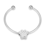 Pet Paw Print Cremation Urn Bracelet for Women