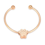 Pet Paw Print Cremation Urn Bracelet for Women