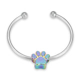 Pet Paw Print Cremation Urn Bracelet for Women