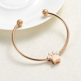 Pet Paw Print Cremation Urn Bracelet for Women