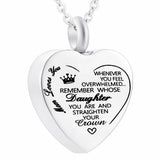 Heart Pendant Necklace Keepsake For Ashes Memorial Jewelry for Women