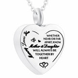Heart Pendant Necklace Keepsake For Ashes Memorial Jewelry for Women