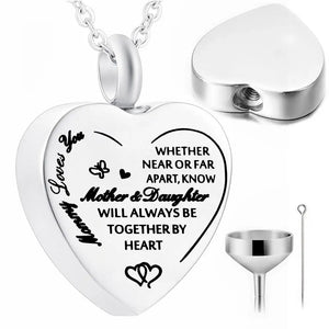 Heart Pendant Necklace Keepsake For Ashes Memorial Jewelry for Women