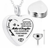 Heart Pendant Necklace Keepsake For Ashes Memorial Jewelry for Women