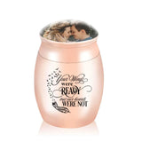 Pet Cremation Urn Metal Souvenir Jar-Your Wings Were Ready But Our Hearts