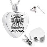Heart Ashes Necklace Angel Wing Waterproof Pendant