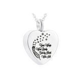 Heart Cremation Urn Necklace Ashes Pendant with Kit & Gift Bag