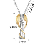 Angel Wing Ashes Necklace Stainless Steel Keepsake Locket