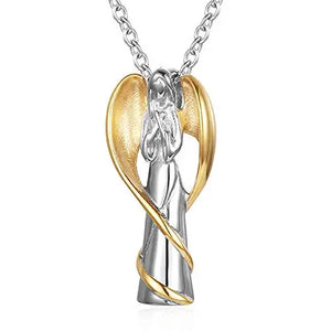 Angel Wing Ashes Necklace Stainless Steel Keepsake Locket