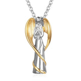 Angel Wing Ashes Necklace Stainless Steel Keepsake Locket