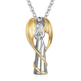 Angel Wing Ashes Necklace Stainless Steel Keepsake Locket