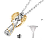 Angel Wing Ashes Necklace Stainless Steel Keepsake Locket