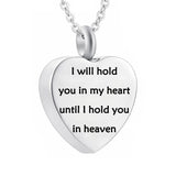 Heart Cremation Urn Necklace for Ashes - Engraved Memorial Jewelry