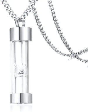 Hourglass Cremation Urn Necklace Personalized Keepsake Jewelry