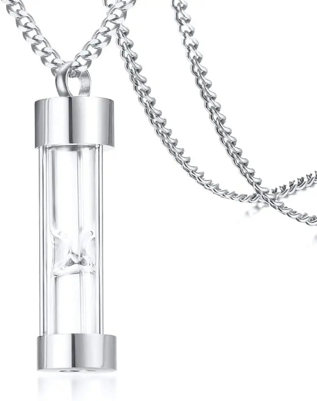Hourglass Cremation Urn Necklace Personalized Keepsake Jewelry