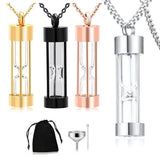 Hourglass Cremation Urn Necklace Personalized Keepsake Jewelry