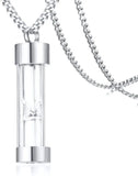 Hourglass Cremation Urn Necklace Personalized Keepsake Jewelry