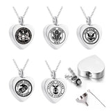 Stainless Steel Cremation Urn Necklace Keepsake Pendant