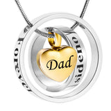 Cremation Urn Necklace for Ashes Family Memorial Jewelry