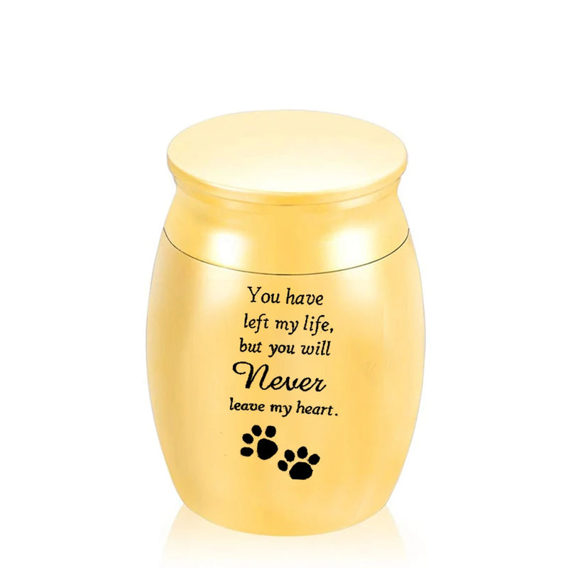 Small Cremation Urn for Loved Ones/Pets, Ashes Souvenir Jar, Dog Paw