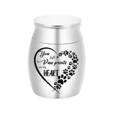 Pet Paw Print Small Cremation Urn for Ashes