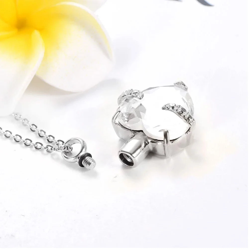 Angel Wings Birthstone Key Ring Cremation Jewelry for Ashes