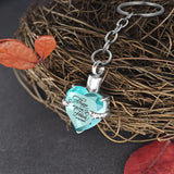Angel Wings Birthstone Key Ring Cremation Jewelry for Ashes