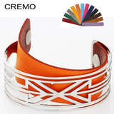 Cremo 25MM Women's Bangle Arrow Cuff Leather Bracelet