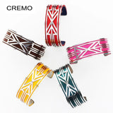 Cremo 25MM Women's Bangle Arrow Cuff Leather Bracelet