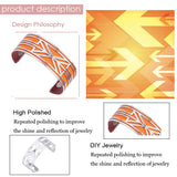 Cremo 25MM Women's Bangle Arrow Cuff Leather Bracelet