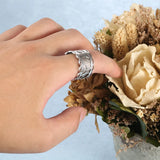 Cremo Leather Ring Stainless Steel Bagues For Women