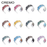 Cremo Argent Flower Women's Ring Stainless Steel Resizable Interchangeable