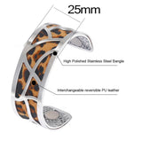 Cremo Cuff Bracelets Stainless Steel Bangles Leather Interchangeable Pulseiras