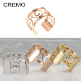 Cremo DIY Adjustable Argent Rings Women Stainless Steel Engagement Leather Bague