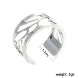 Cremo Leaf Interchangeable Leather Ring Stainless Steel Bague