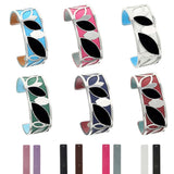 Cremo Love Cuff Bracelets Stainless Steel Leaf Enamel Bangle