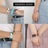 Cremo Love Cuff Bracelets Stainless Steel Leaf Enamel Bangle
