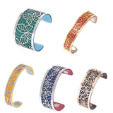 Cremo Stainless Steel Butterfly Cuff Bangle Bracelet Interchangeable Leather Arm