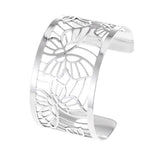 Cremo Stainless Steel Butterfly Cuff Bangle Bracelet Interchangeable Leather Arm