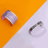 Cremo Butterfly Stainless Steel Cuff Leather Bracelet Women DIY Wide Bangle