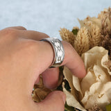 Cremo Pour Femme Jewelry Steel Ring Adjustable Bague Femme DIY Leather Ring