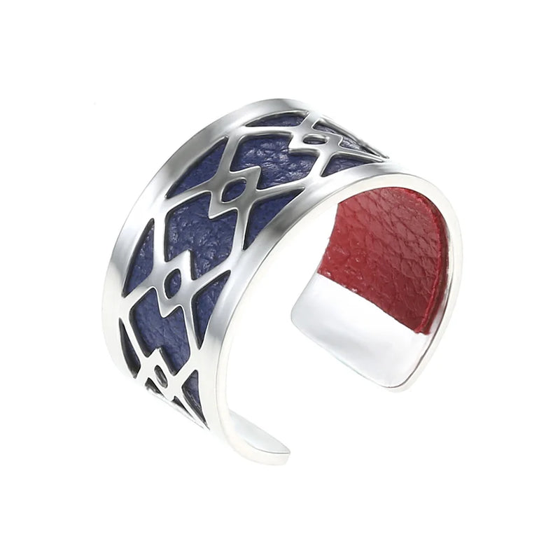 Cremo Pour Femme Jewelry Steel Ring Adjustable Bague Femme DIY Leather Ring