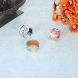 Cremo Pour Femme Jewelry Steel Ring Adjustable Bague Femme DIY Leather Ring