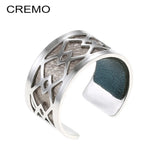 Cremo Pour Femme Jewelry Steel Ring Adjustable Bague Femme DIY Leather Ring