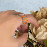 Cremo Argent Resizable Rings For Women Stainless Steel Rings Leather Bague Femme
