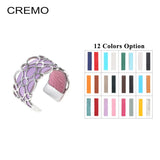 Cremo Argent Resizable Rings For Women Stainless Steel Rings Leather Bague Femme