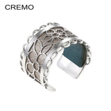 Cremo Ring Flower Women Accessories Colorful Resizable Leather Bague Femme
