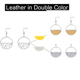 Cremo Steel Drop Earring Femme Leather Interchangeable Jewelry