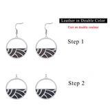 Cremo Steel Drop Earring Femme Leather Interchangeable Jewelry